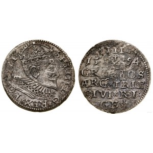 Polska, trojak, 1594, Ryga