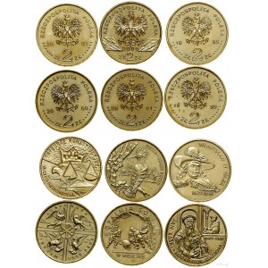 Polska, zestaw: 6 x 2 złote, 1999-2001, Warszawa