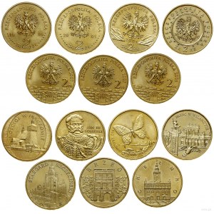 Polska, zestaw: 10 x 2 złote, 1999-2007, Warszawa