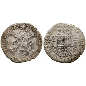 Niderlandy hiszpańskie, 1/4 patagona, 1645, Antwerpia