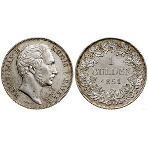 Niemcy, 1 gulden, 1851, Monachium