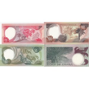 Angola 20, 50, 100 escudos 1972,73 (4)