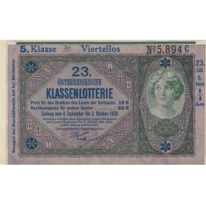 Austria Klassenlotterie Ticket 1930