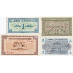 Autria 1, 2, 10, 50 Shillings 1944 (4)