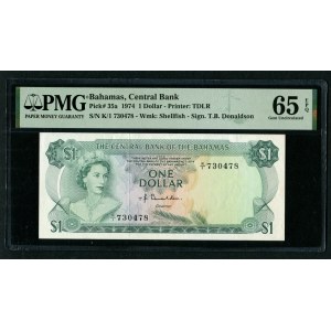 Bahamas 1 Dollar 1974 - PMG 65 EPQ Gem Uncirculated