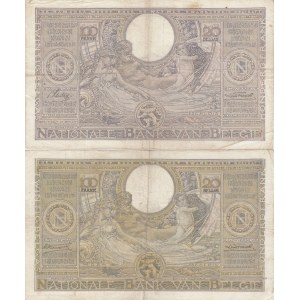 Belgium 100 Francs=20 Belgas 1933,1936 (2)