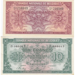 Belgium 5 & 10 Francs 1943 (2)