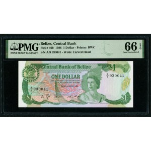 Belize 1 Dollars 1986 - PMG 66 EPQ Gem Uncirculated