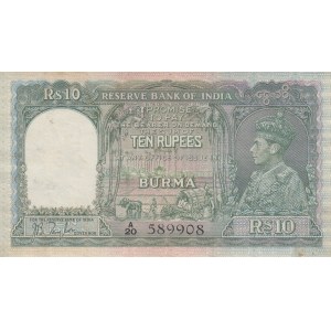 Burma 10 Rupees 1938