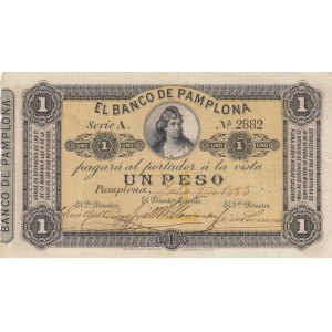 Colombia 1 Peso 1883 Pamplona