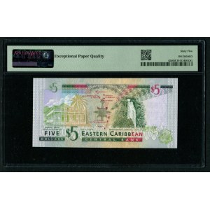 East Caribbean States 5 Dollars ND (2003) - PMG 65 EPQ Gem Uncirculated