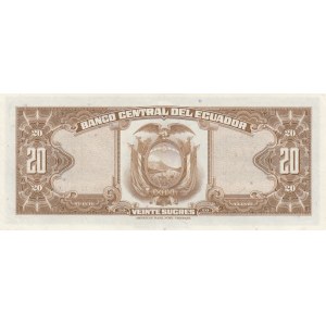 Ecuador 20 Sucres 1966