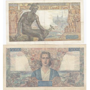 France 1000 & 5000 Francs 1942,1945 (2)