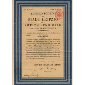 Stadt Leipzig Bond 1922