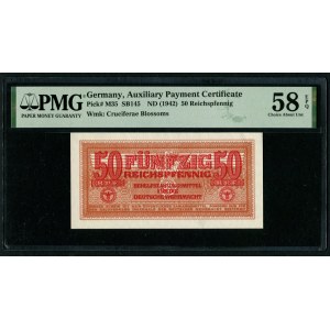 Germany 50 Reichspfennig ND (1942) - PMG 58 EPQ Choice About Unc