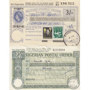 Great Britain Postal order Nigeria (2 pcs)