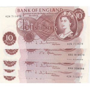 Great Britain 10 Shillings 1962-66 (6)