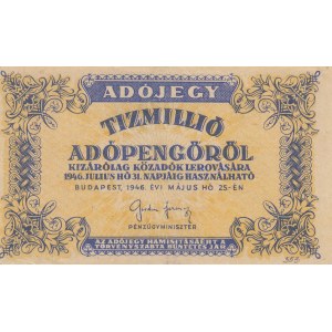 Hungary 10 Million Adopengö 1946