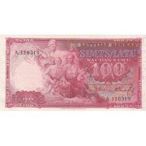 Latvia 100 Latu 1939