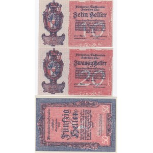 Liechtenstein 10,20,50 Heller 1920 (3)
