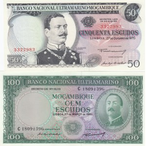 Mozambique 50 & 100 Escudos 1961-70 (2)