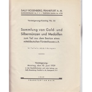 Sally Rosenberg Versteigerungs-Katalog No. 66, 1929