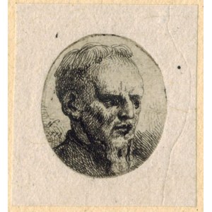 J.P.Norblin - Hlava šľachtica s vyholenými vlasmi, 1778