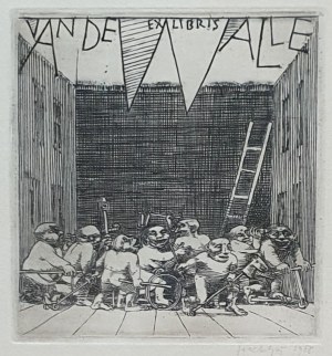 Gaj Jacek, Exlibris A. van de Walle, miedzioryt, 1968r.