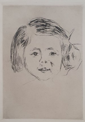 Munch Edvard, Kinderkopf (głowa dziecka), awkaforta, 1908