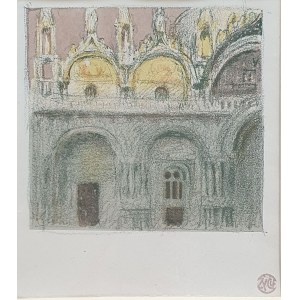 Stanisławski Jan, Kościół św. Marka, litografia barwna, 1900, „Życie”