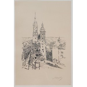 Wyczółkowski L. - St. Mary's Church, lithograph, 1915 [trial print].