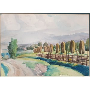 Blomberg-Mrozowska Maria, Landscape, watercolor