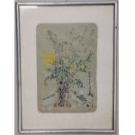Kraupe - Świderska Janina, Martwa natura - váza s květinami, akvarel