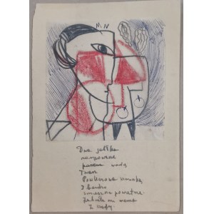 Kupczyński Zbigniew, Zwei Äpfel [abstrakter Expressionismus], Zeichnung