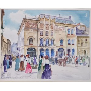 Mańczak Edmund, Krakovské staré divadlo, akvarel, 1987