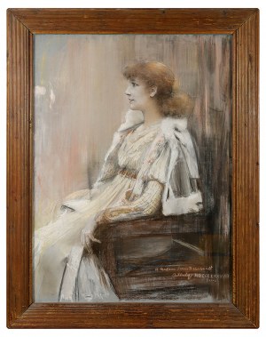 Teodor Axentowicz (1859 Braszów/Rumunia - 1938 Kraków), Portret Sarah Bernhardt w trzecim akcie 