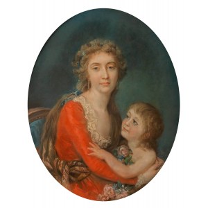 Anna Rajecká (pred 1762 Varšava - 1832 Paríž), Portrét dámy s dieťaťom