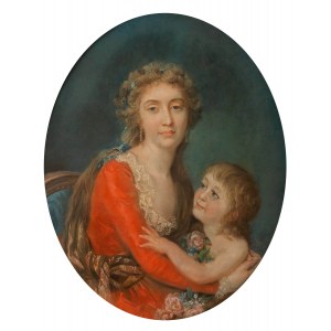 Anna Rajecka (before 1762 Warsaw - 1832 Paris), Portrait of a lady with a child