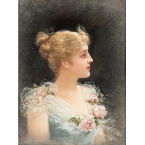 Emile Eisman-Semenowsky (1857 Poland - 1911 Paris ?), Portrait of a young woman, 1892.