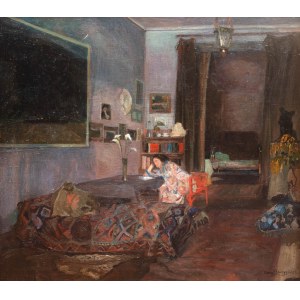 Henryk Szczygliński (1881 Lodž - 1944 Varšava), Žena v interiéri
