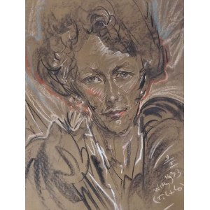 Stanislaw Ignacy Witkiewicz (1885 Warsaw - 1939 Jeziory in Polesia), Portrait of Jadwiga Skibińska, 1933.