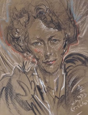 Stanisław Ignacy Witkiewicz (1885 Warszawa - 1939 Jeziory na Polesiu), Portret Jadwigi Skibińskiej, 1933 r.