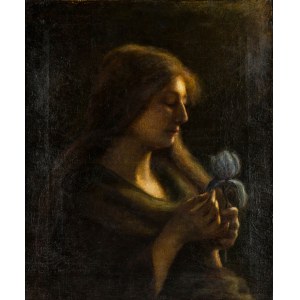 Hippolyte de la Perche-Boyer (1856-1935), Woman with lotus, 1890.