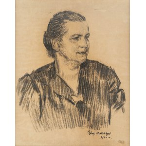 Józef Mehoffer (1869 Ropczyce - 1946 Wadowice), Portrait of a Woman (Wife's Mother), 1944.