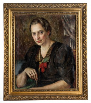 Franciszek Mollo (1897 Bochnia - 1967 tamże), Portret kobiety, 1938 r.