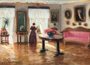 Bronisława Rychter-Janowska (1868 Kraków - 1953 tamże), W salonie, przed 1927 r.