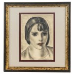 Zygmunt Szpinger (1901-1960 Poznań), Porträt einer Frau im Art-Deco-Stil