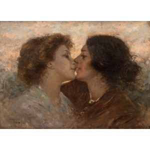 Cesare Tropea (1861-1914/17), Kissing, circa 1900.