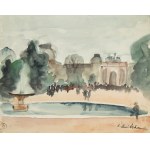 Sonia Lewitska (1874-1937 Paryż), Widok na Łuk Triumfalny Carrousel w Paryżu
