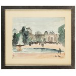 Sonia Lewitska (1874-1937 Paryż), Widok na Łuk Triumfalny Carrousel w Paryżu